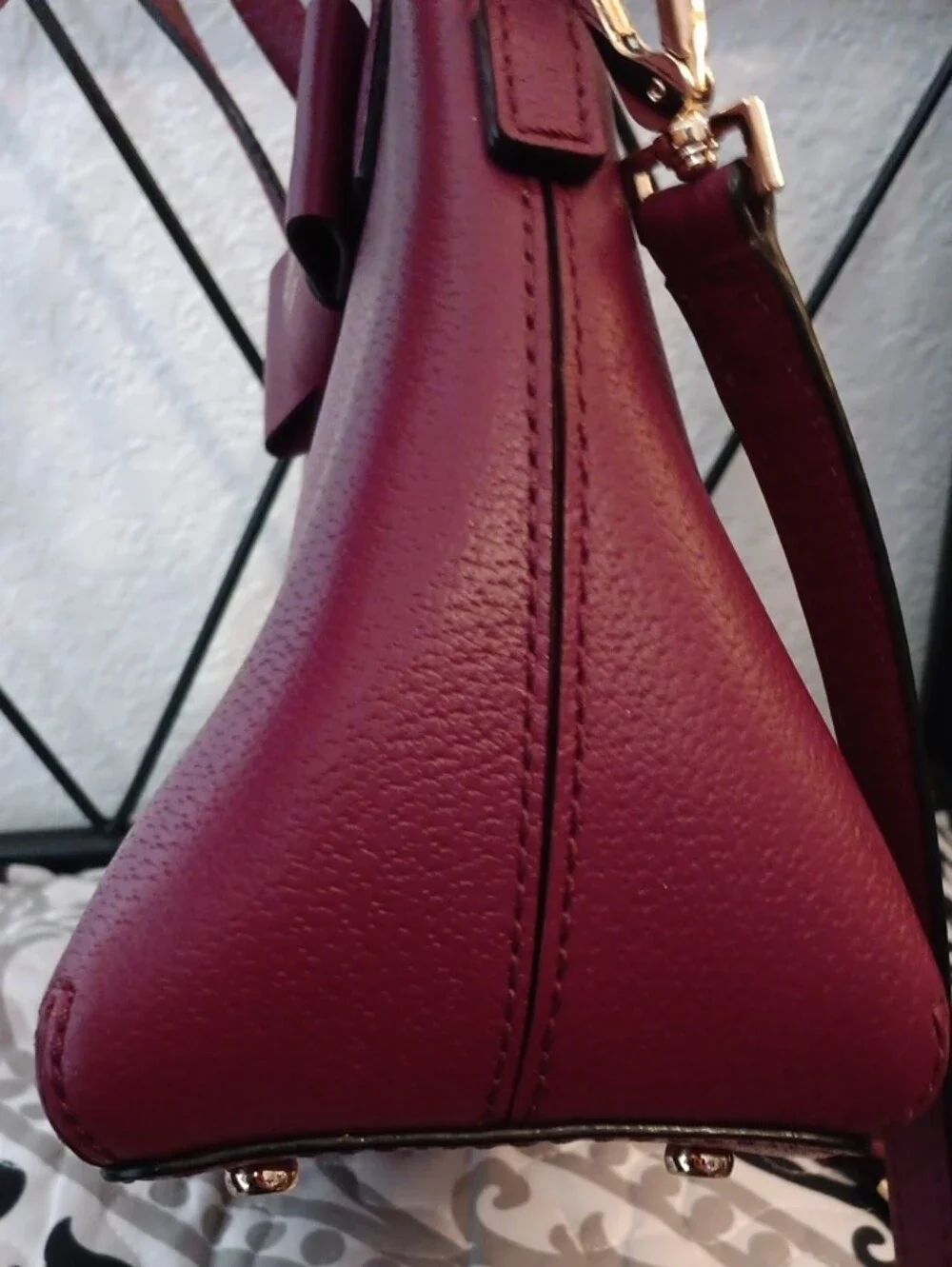 kate spade Preloved burgundy bow satchel